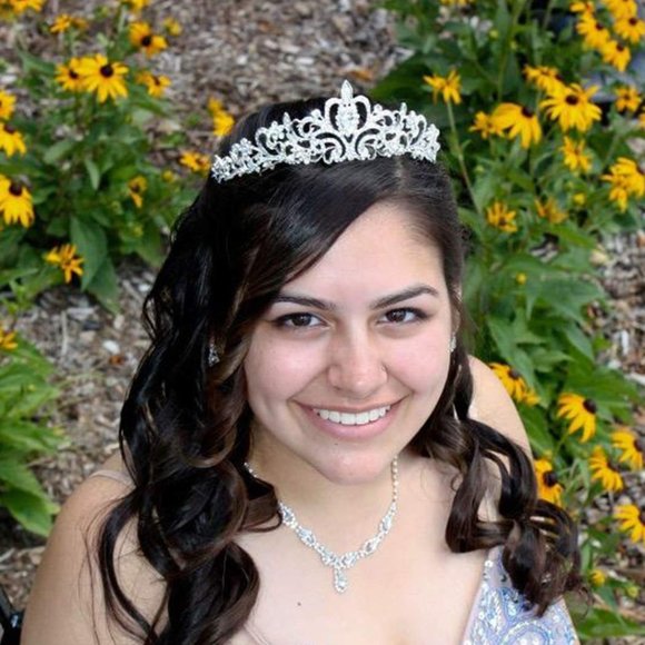 Silver Crystal Tiara - Princess Rhinestone Crown - Picture 1 of 5